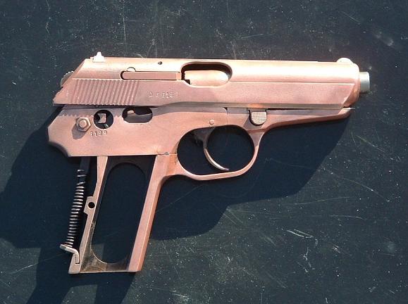 Copper Plate on a Steel Pistol